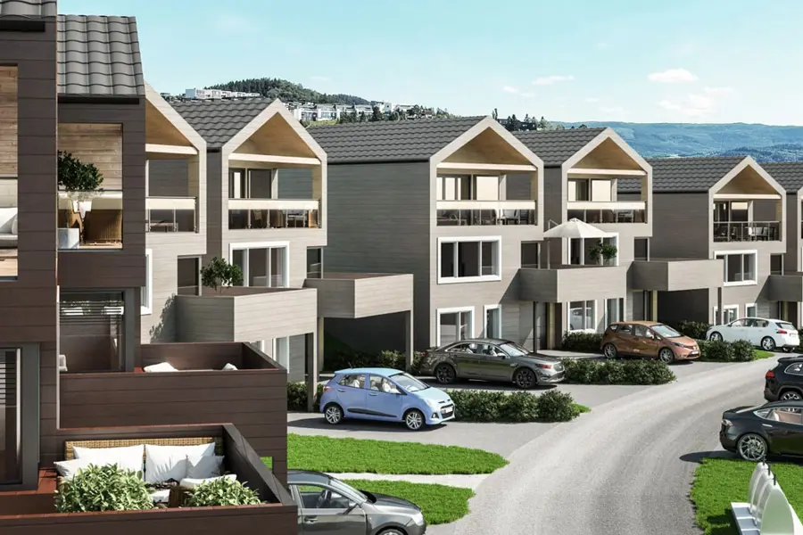 Illustrasjon Fosslia eneboliger