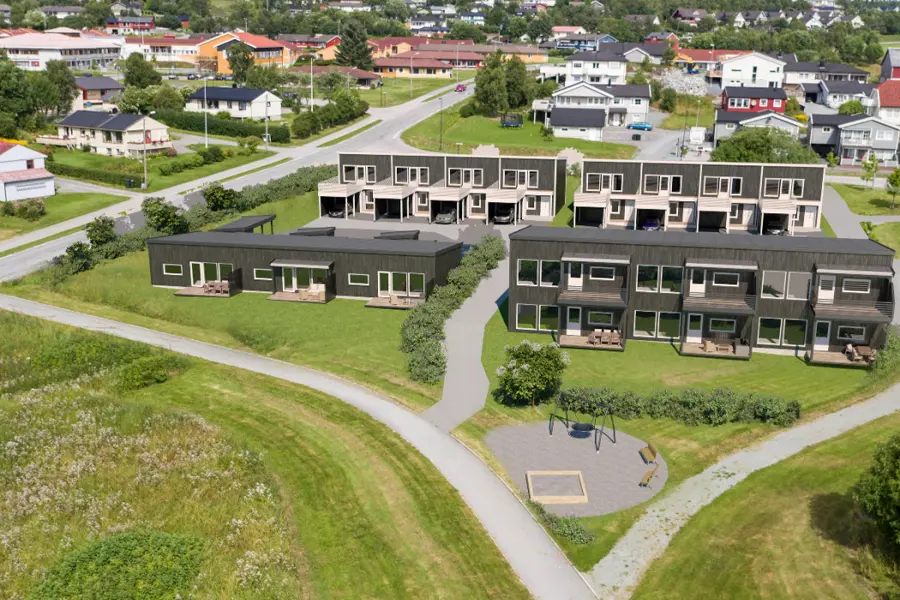 Illustrasjon rekkehus